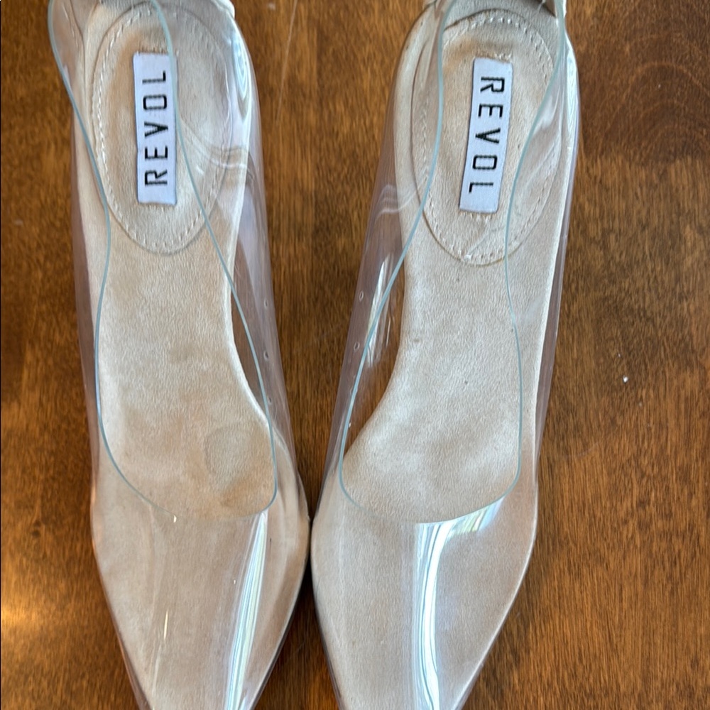 Revol Glass Doll Women's Transparent Acrylic Heel Wedding/Homecoming/Formal - Picture 4 of 10